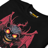 Camiseta de calaveras Little Demon, perfecta para los que buscan camisetas de calaveras, camisetas satánicas,
